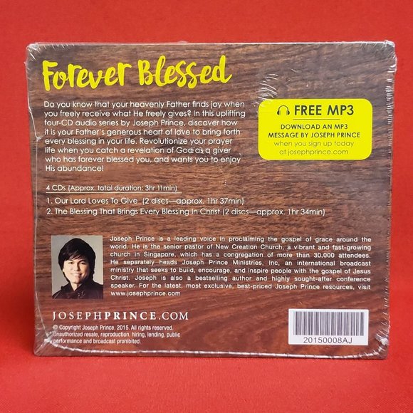 Joseph Prince Forever Blessed 4 Audio CD New Sealed - Picture 2 of 8